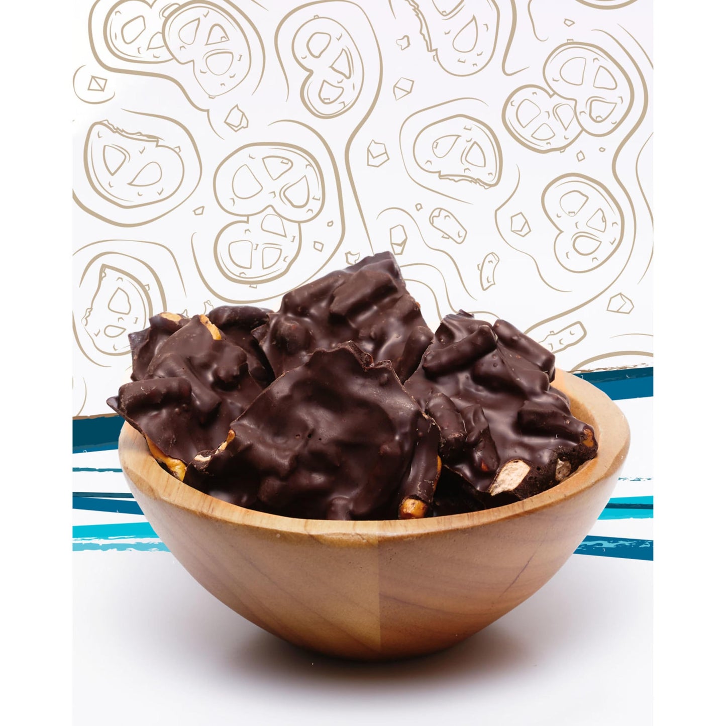 Barkthins Dark Chocolate, Pretzel And Sea Salt Snacking Chocolate Bag, 4.7 Oz