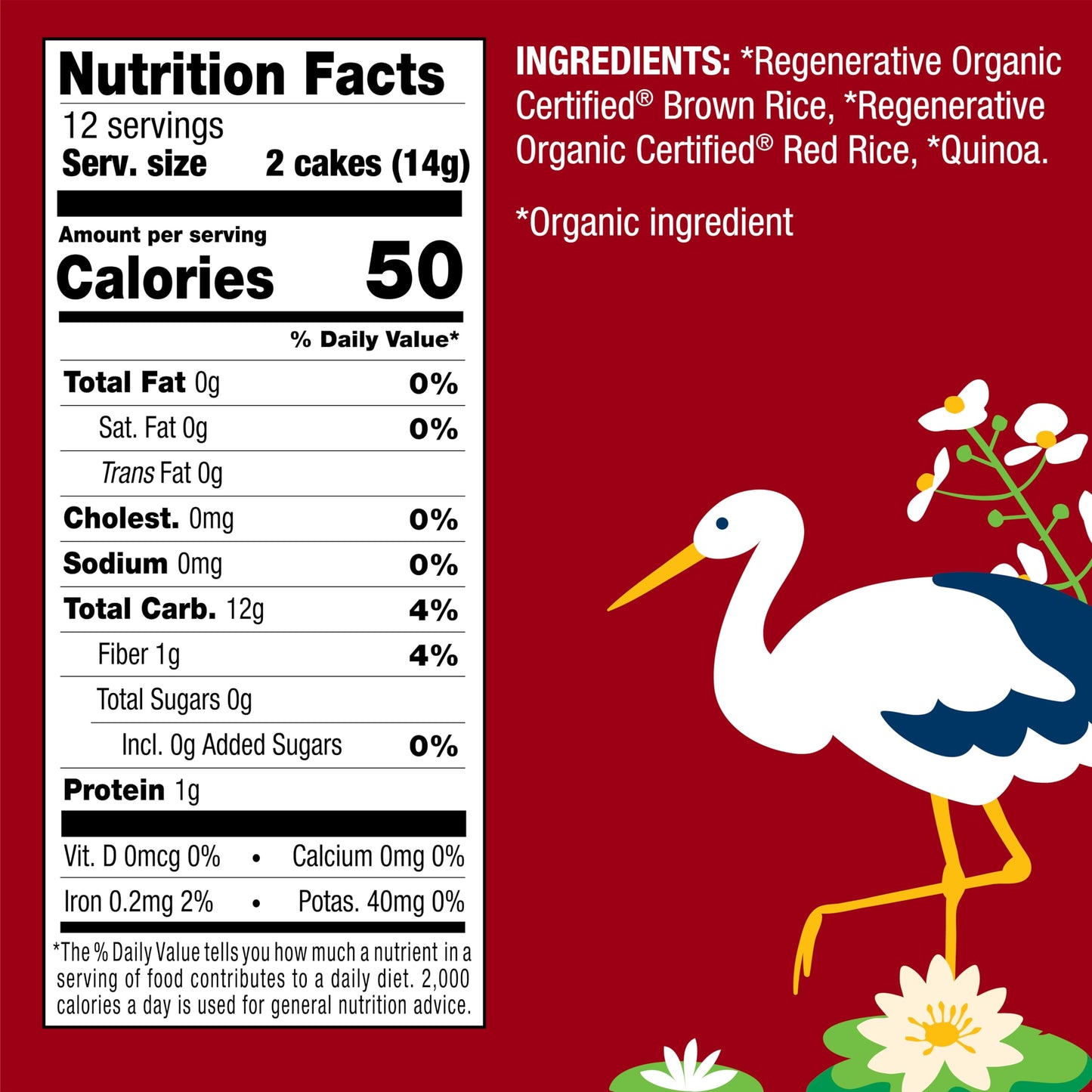 Lundberg Thin Brown Rice Cakes, Red Rice & Quinoa, 6-Pack -Regenerative Organic Certified Thin Rice Cakes, Healthy Snacks, Vegan