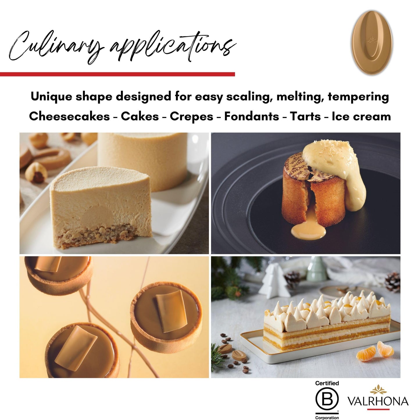 Valrhona Premium French Baking Blonde Chocolate Discs (Feves). Dulcey 35% Cacao. Creamy, Caramel Cookie Flavor Notes. Easy Melt & Tempering. Creamy, Balanced, For Luscious Frostings. 250G (Pack Of 1)