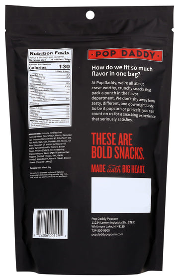 POP DADDY Hot Sauce Pretzel Sticks, 7.5 OZ