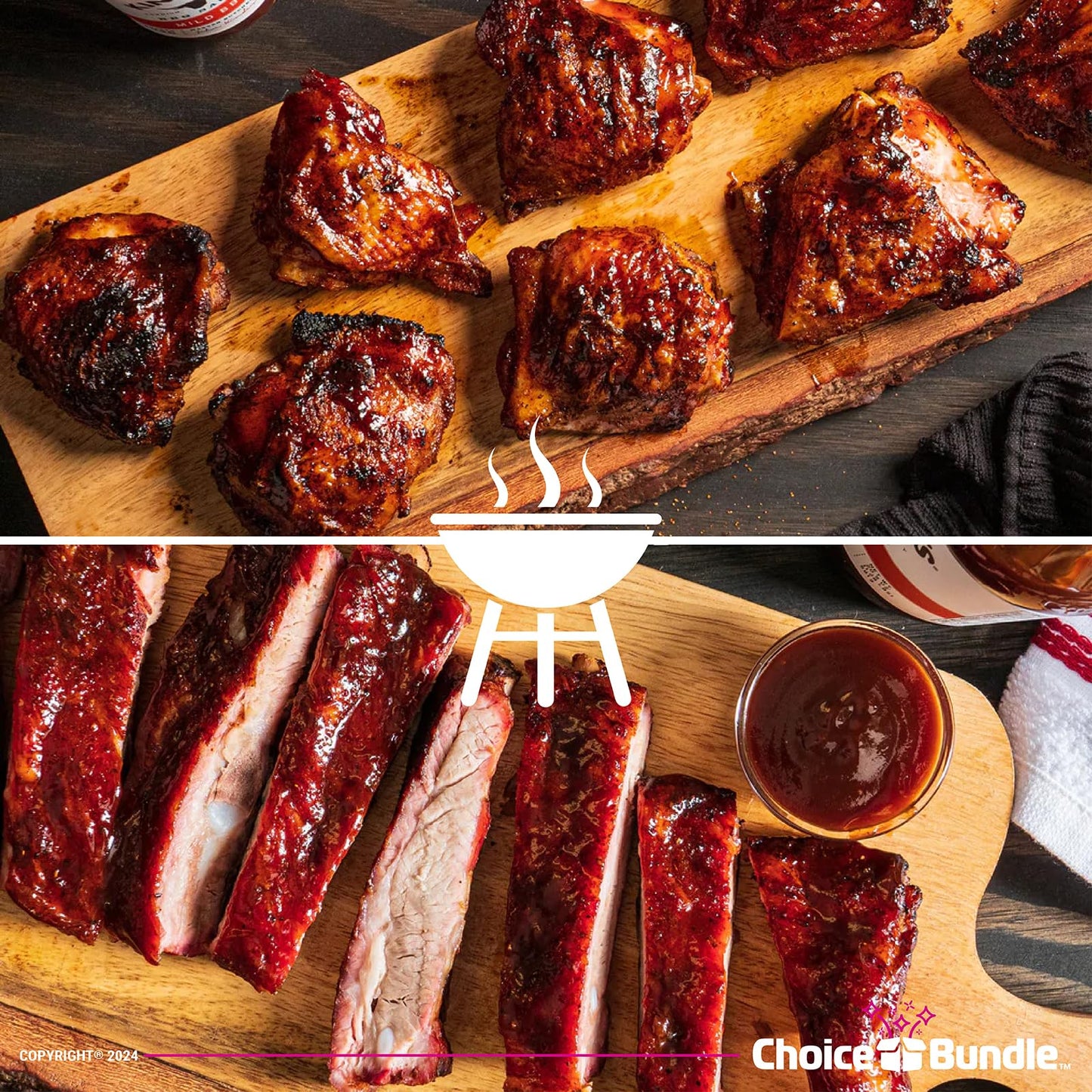 Kinders Mild Bbq Premium Barbecue Sauce 3 Pk (46.5 Oz) Great To Dip Toss Glaze & More + Barbecue Masters & Bottle Opener (5 Item