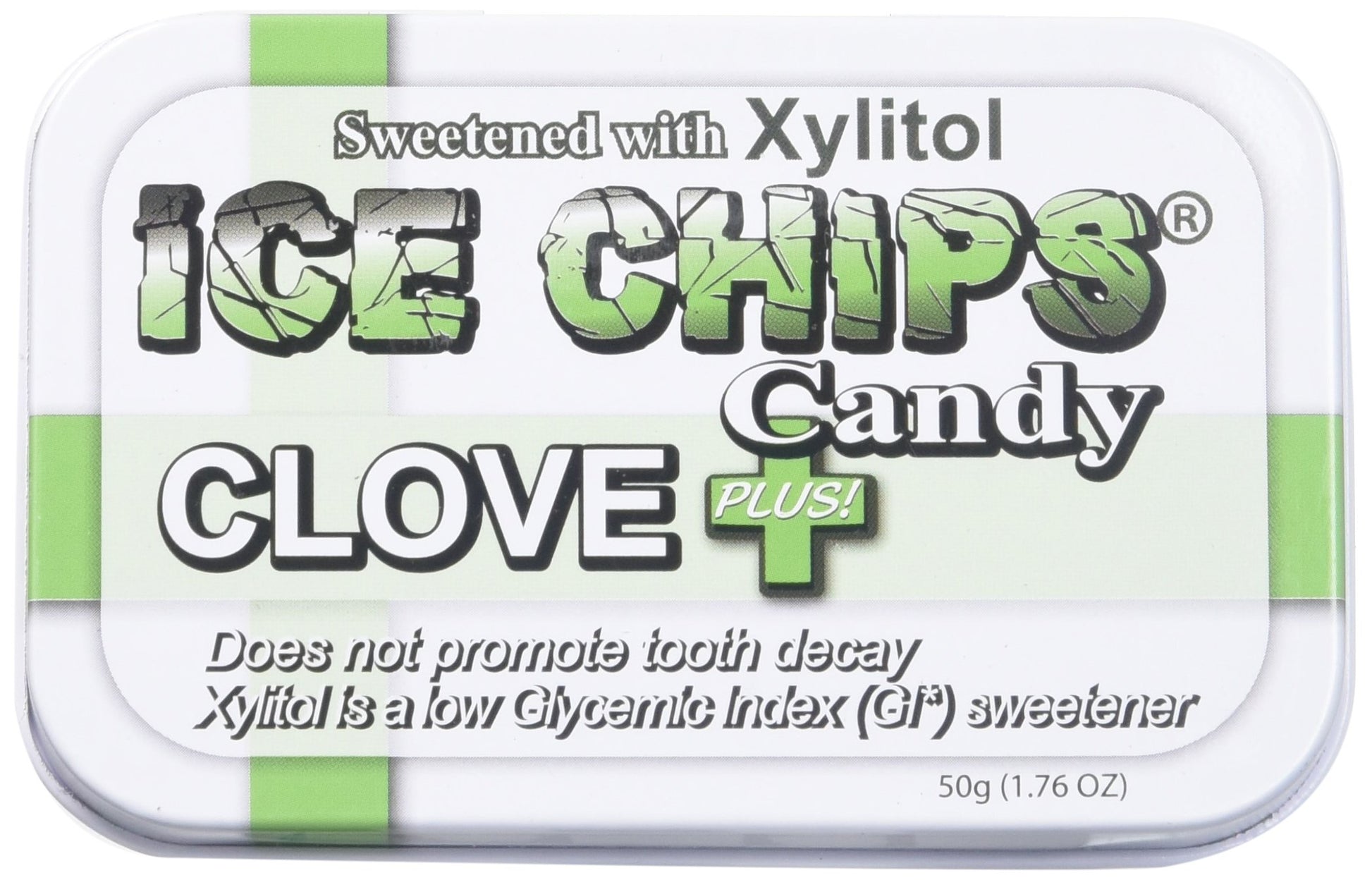ICE CHIPS Candy Hand Crafted Tin - Clove Flavor, 1.76 Ounce, Pack of 1, Model 810906020060