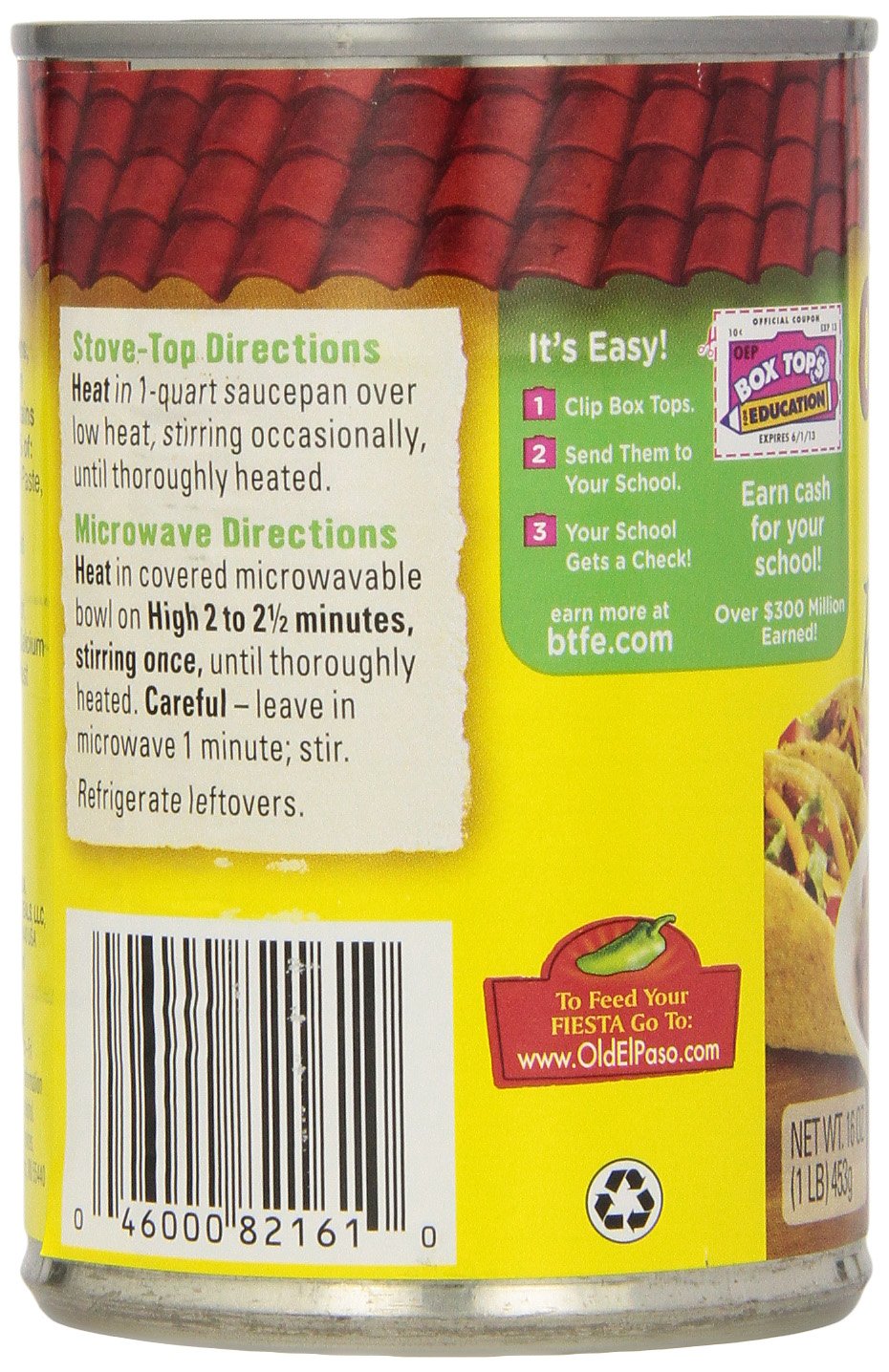 Old El Paso Green Chiles Refried Beans, 16 Oz. (Pack Of 12)