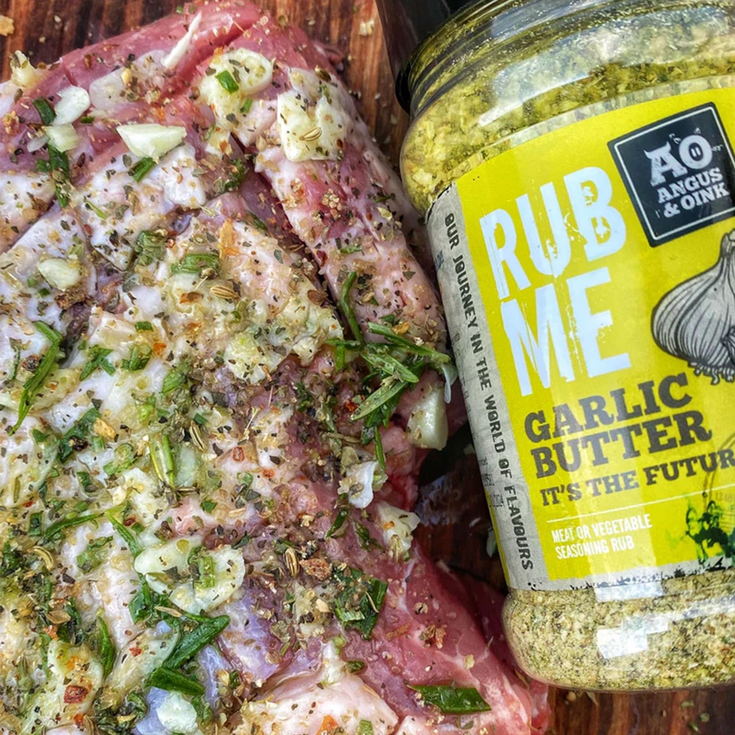 Angus & Oink | Garlic Butter Seasoning | Rich & Indulgent Flavour For Chicken, Fries & Roast Potatoes | 225G