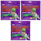 Big League Chew Grape Bubble Gum - 3-Pack, 2.12oz Packets, Purple, Baseball Candy for Treats & Party Favors
