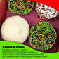 The Nightmare Mix - Halloween Nonpareils Sprinkles For Cake,Cupcake And Desserts Decorating And Baking - Halloween Mix Sprinkles For Ice Cream Toppings - 4 Oz