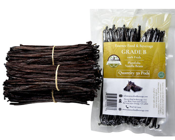 50 Vanilla Beans Bulk For Making Vanilla Extract, Whole Vanilla Beans Extract Grade 4-5 Inches, Perfect Homemade Extract, Baking