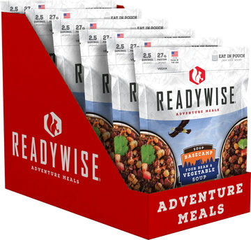 Readywise Outdoor Bean & Vegetable Soup, Freeze-Dried Backpacking And Camping Meals, Tasty Meals And Snacks For Hiking, Backpack