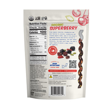 Made In Nature Organic Superberry Fruit Fusion, Non-Gmo, Gluten Free, Vegan Snack, 10Oz (Pack Of 1), Packaging May Vary