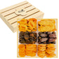 Anna And Sarah Gourmet Dried Fruit In Wooden 6 Compartments Gift Box Includes Strip Mango-Fancy Dates-Pear-Peach- Apricot-Dried Apricot Kosher-Halal For Christmas-Holiday For Mom-Dad-Boy-Girl Everyone