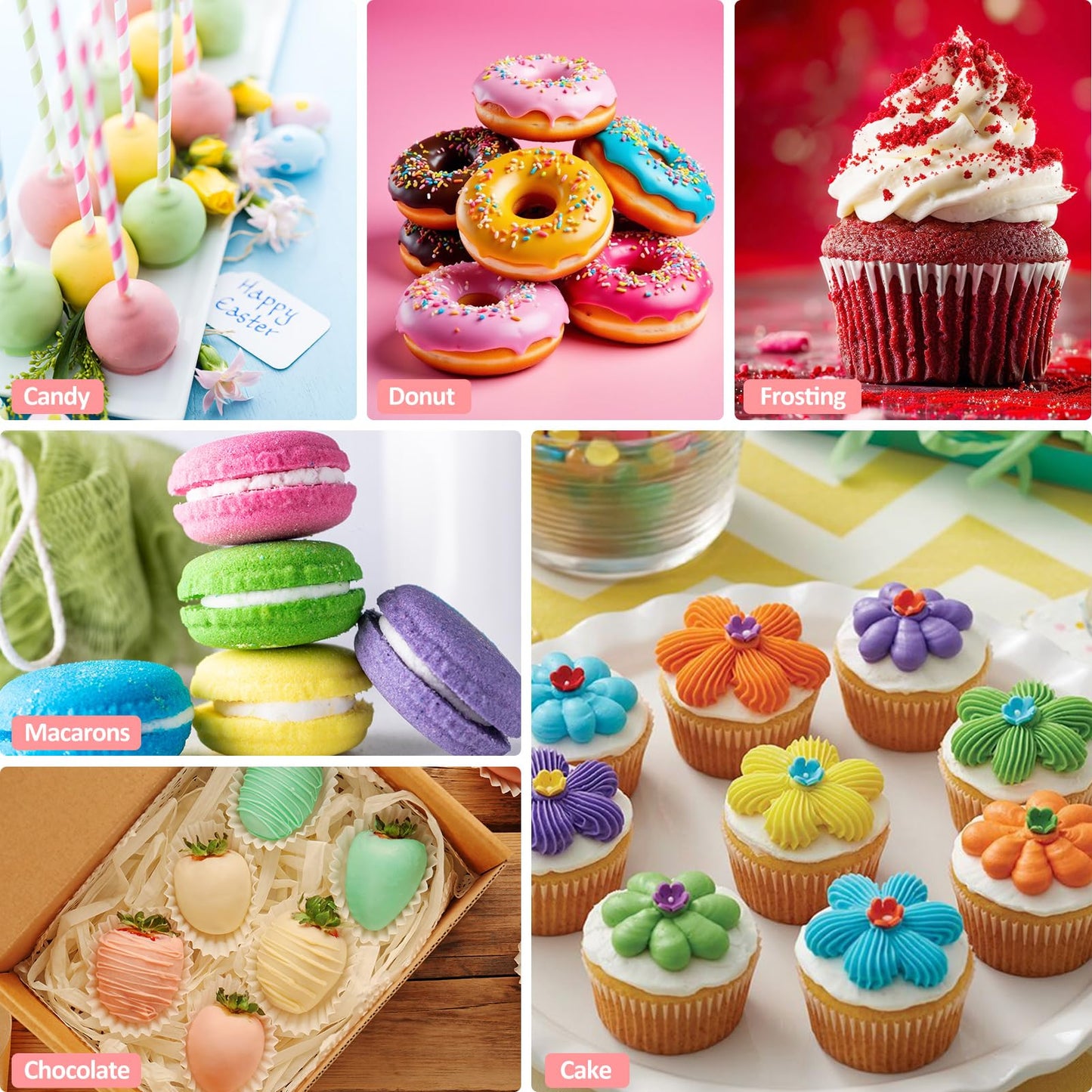 Gel Food Coloring Set - 16 Vibrant Colors Food Dye Tasteless , Concentrated Edible Icing Colors For Baking, Cake Decorating, Coo