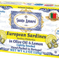 Santo Amaro Sardines in Olive Oil & Lemon, Hand-Packed, 4.2 oz (Pack of 6), Lightly Smoked, Wild Caught, Lisbon Variety