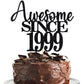 25Th Awesome Since1999 Cake Topper Cheers To 25 Years Birthday Cake Pick 25 Fabulous Cake Decoration For Happy 25Th Birthday Ann