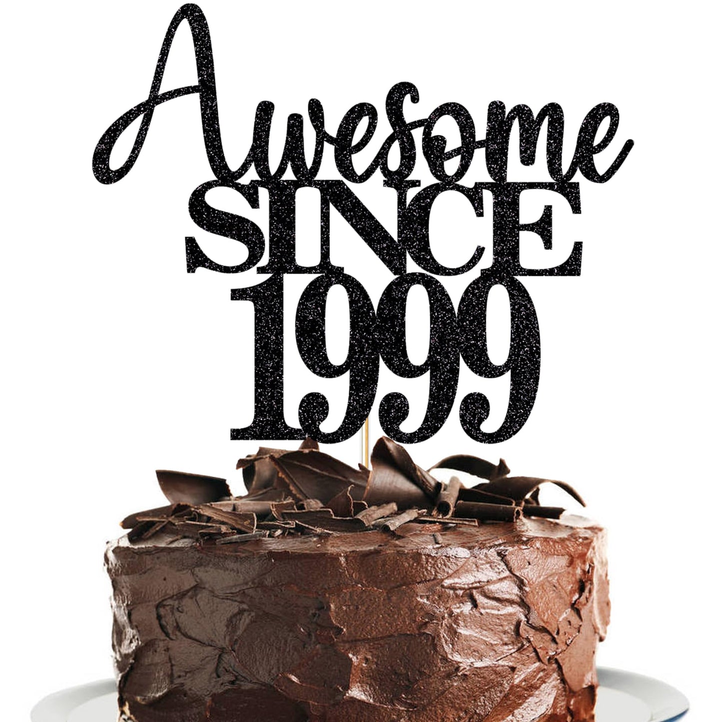 25Th Awesome Since1999 Cake Topper Cheers To 25 Years Birthday Cake Pick 25 Fabulous Cake Decoration For Happy 25Th Birthday Ann