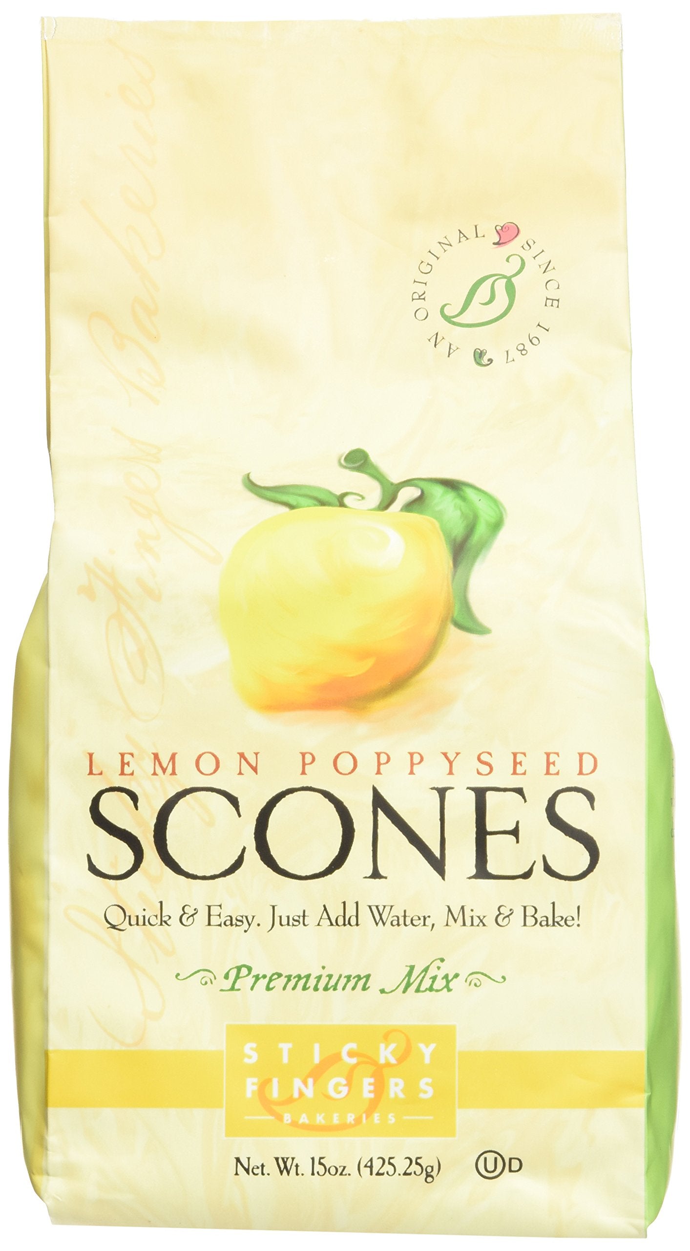 Sticky Fingers English Scone Mix Lemon Poppyseed 15oz