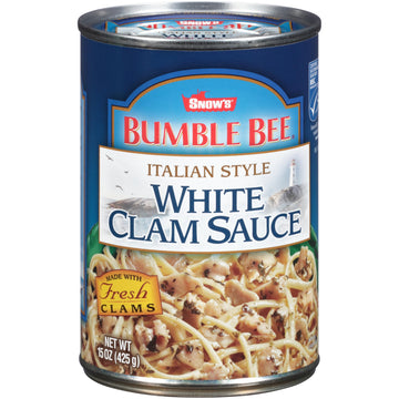 Snow'S Italian Style White Clam Sauce, 15 Ounce - Authentic Italian Clam Sauce - Made With Fresh Clams, Garlic & Spices - Msc Ce