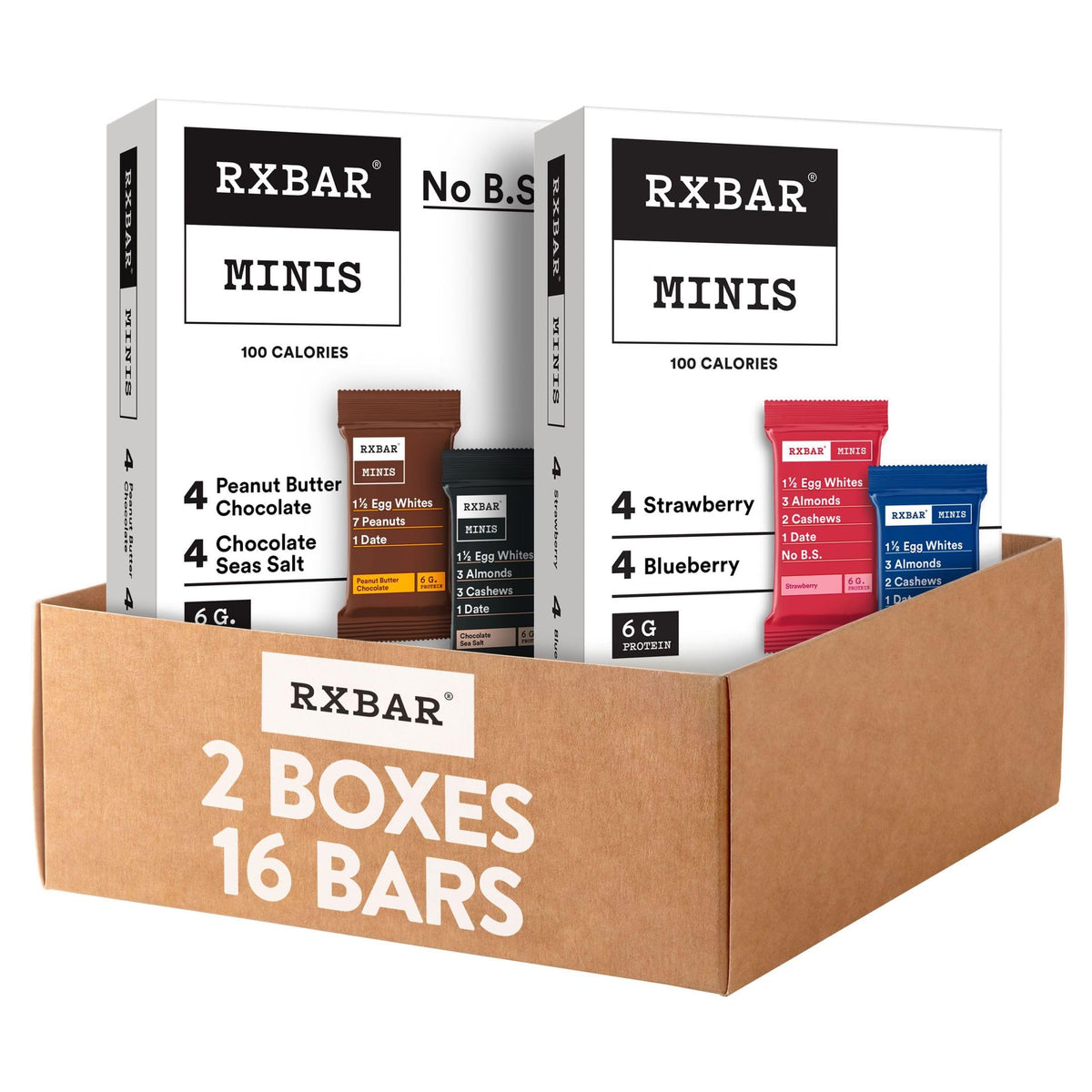 Apple Rx Bar Rxbar Minis Protein Bars, Protein Snack, Snack Bars, Variety Pack (16 ...