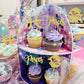 ZHUOWEISM 24 PCS Pisces Cupcake Toppers Glitter Gold Constellation Picks for Birthday Cake Decoration
