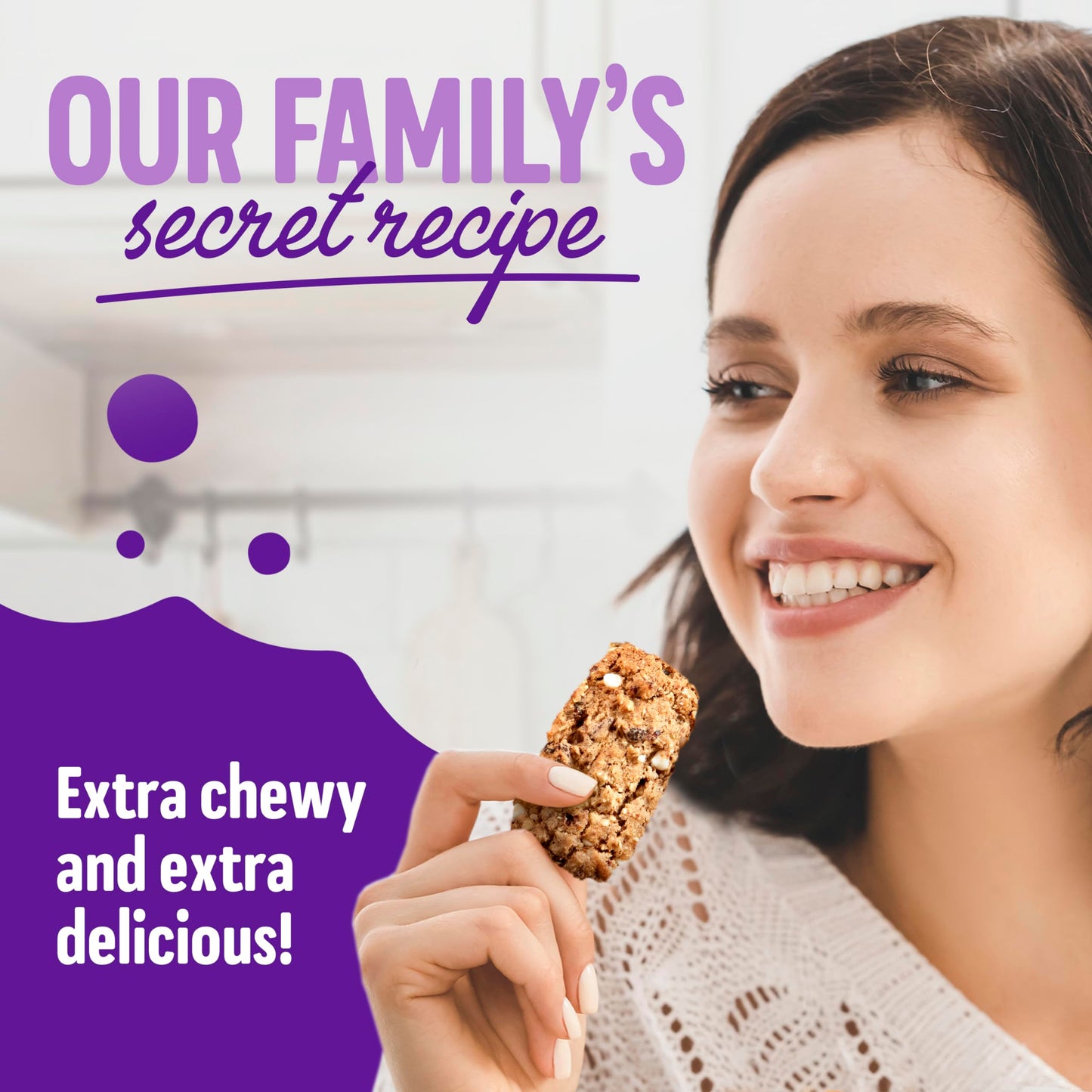 COOPER STREET Granola Bakes – Chocolate Cherry, Soft & Chewy, Low Sodium, 48 Count, Individually Wrapped, Nut & Dairy Free
