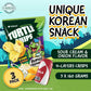 K-Munchies Orion Turtle Chips - Large 3 X 160-Gram Sour Cream And Onion Flavor Korean Chips - Big Bag, Party Size Tasty, Crispy