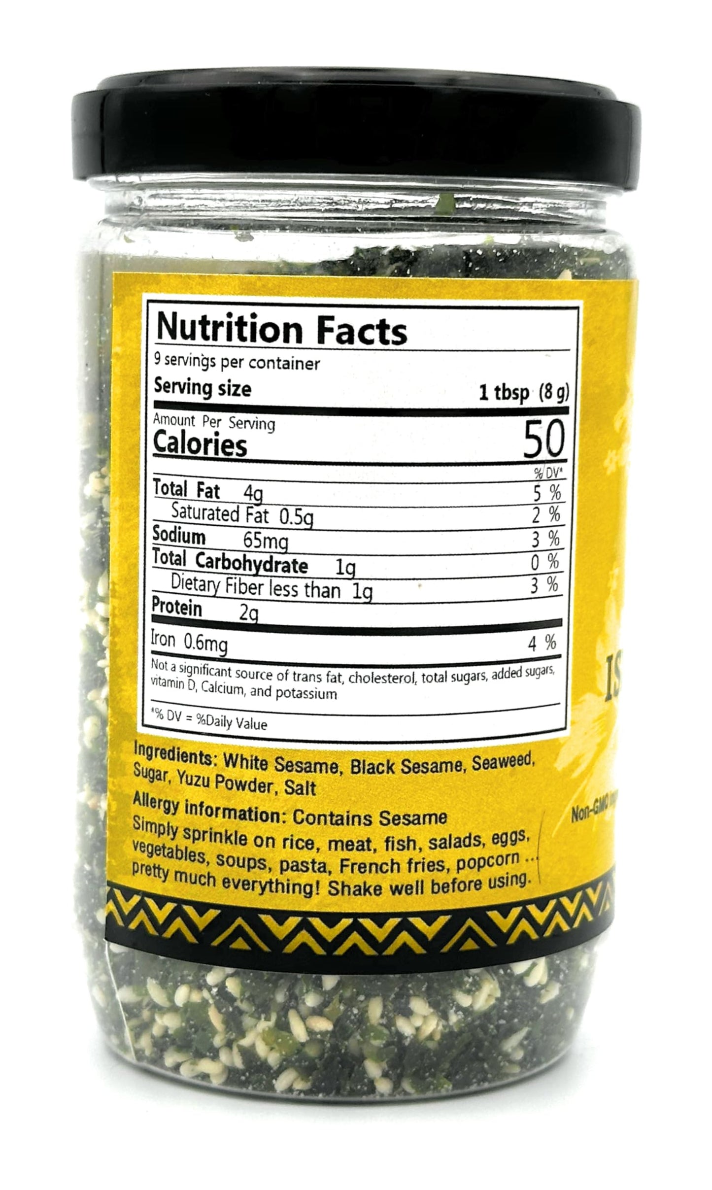 Pono Hawaiian YUZU ISLAND Rice Seasoning - Gluten-Free, Non-GMO, 2.5 oz