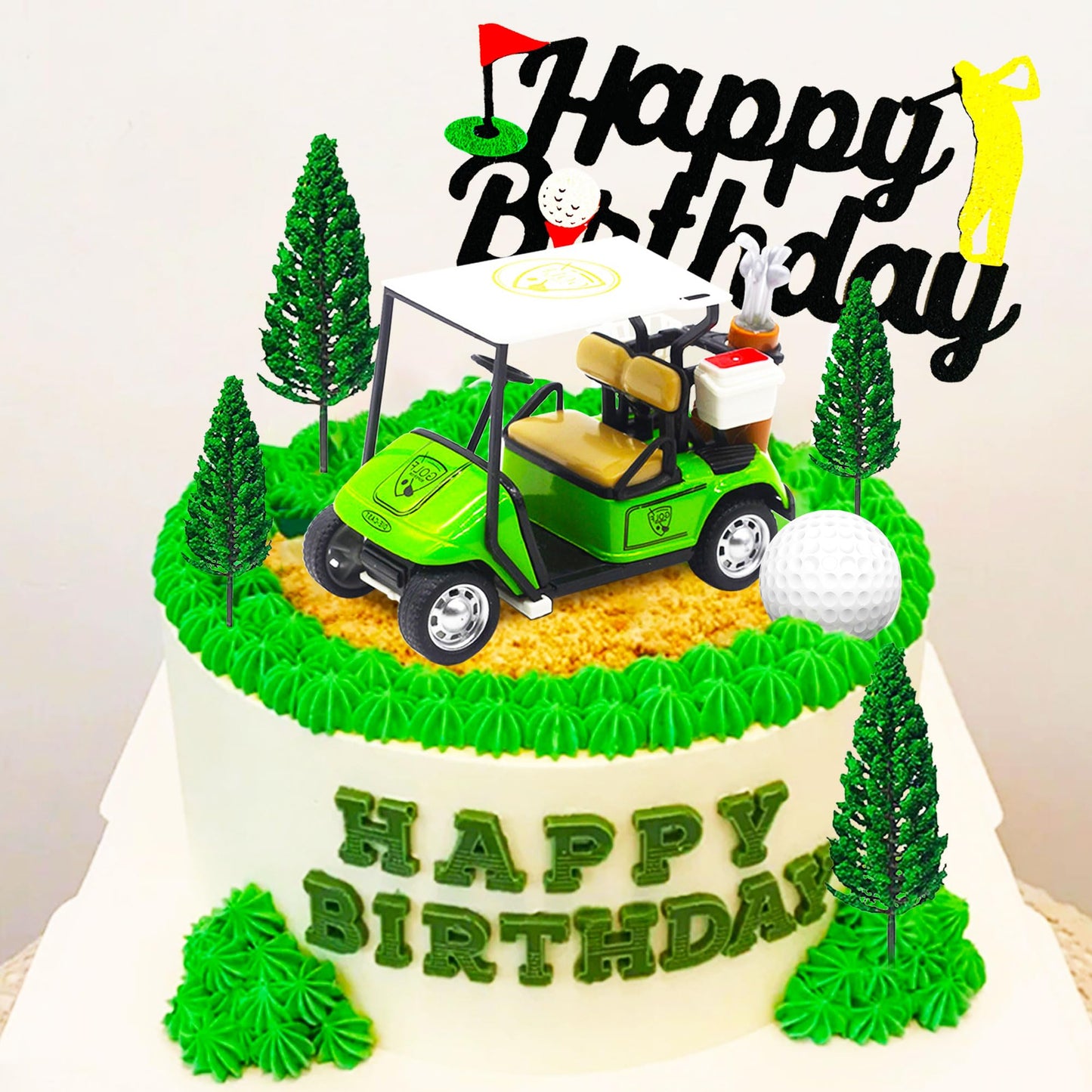 Roaring Good Time Golf Cake Decoration Heading For The Green Cake Topper Golf Themed Cake Decorations Golf Party Supplies Golf P
