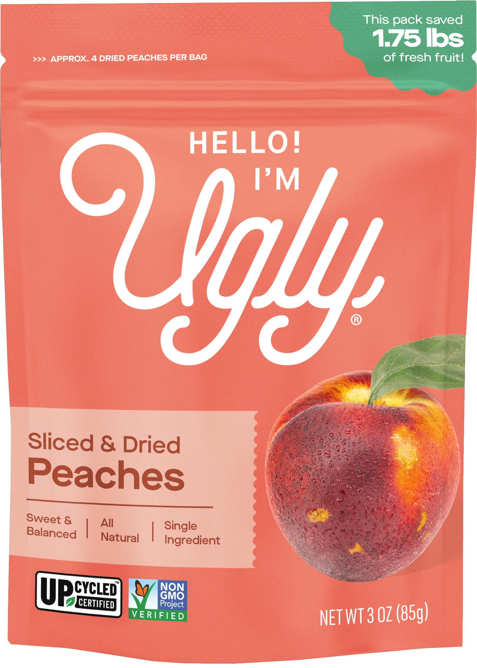 Dried & Sliced Peaches - Pack of 3 (3oz)