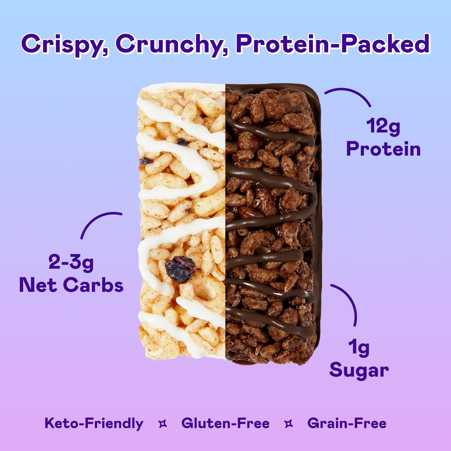 Magic Spoon Keto Protein Bars - High Protein, Low Carb, Gluten Free - 4 Pack (8 Blueberry Muffin, 8 Double Chocolate)