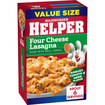 Hamburger Helper Four Cheese Lasagna, 8.8 Ounces, Value Size, Pack of 6