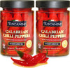 Tuscanini Italian Whole Calabrian Chili Peppers In Oil  9.2Oz (2 Pack) | Beautifully Red And Long Peppers | Nothing Artificial | Product Of Italy | Kosher