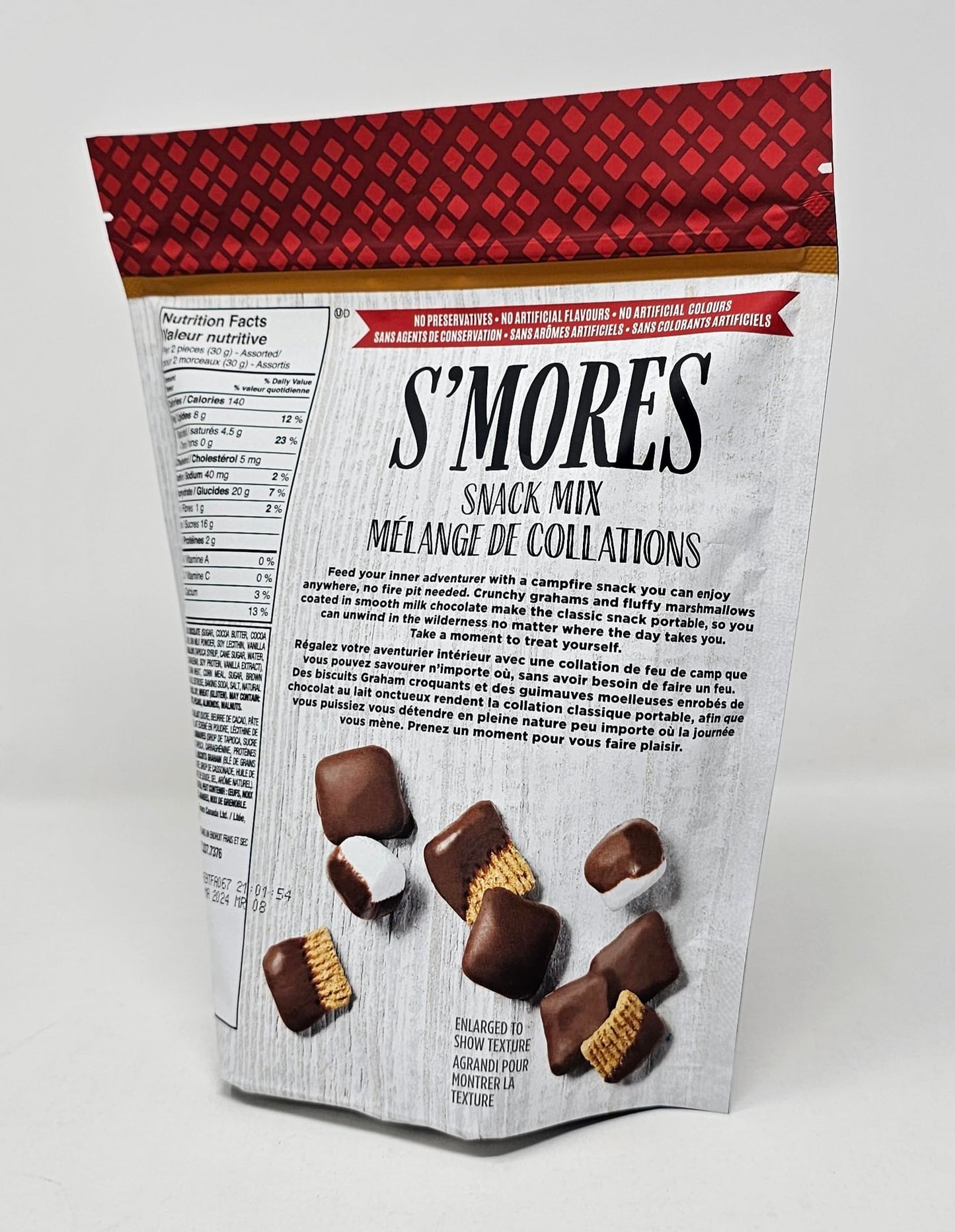 Fannie May Smores Snack Mix Bag, Crunchy Grahams And Fluffy Marshmallows Coated In Milk Chocolate - 510G