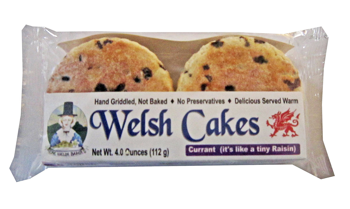 The Welsh Baker Welsh Cakes Variety Box - Currant & Cranberry Orange - 8 Total Cakes - 4 Ounce (Pack of 2)