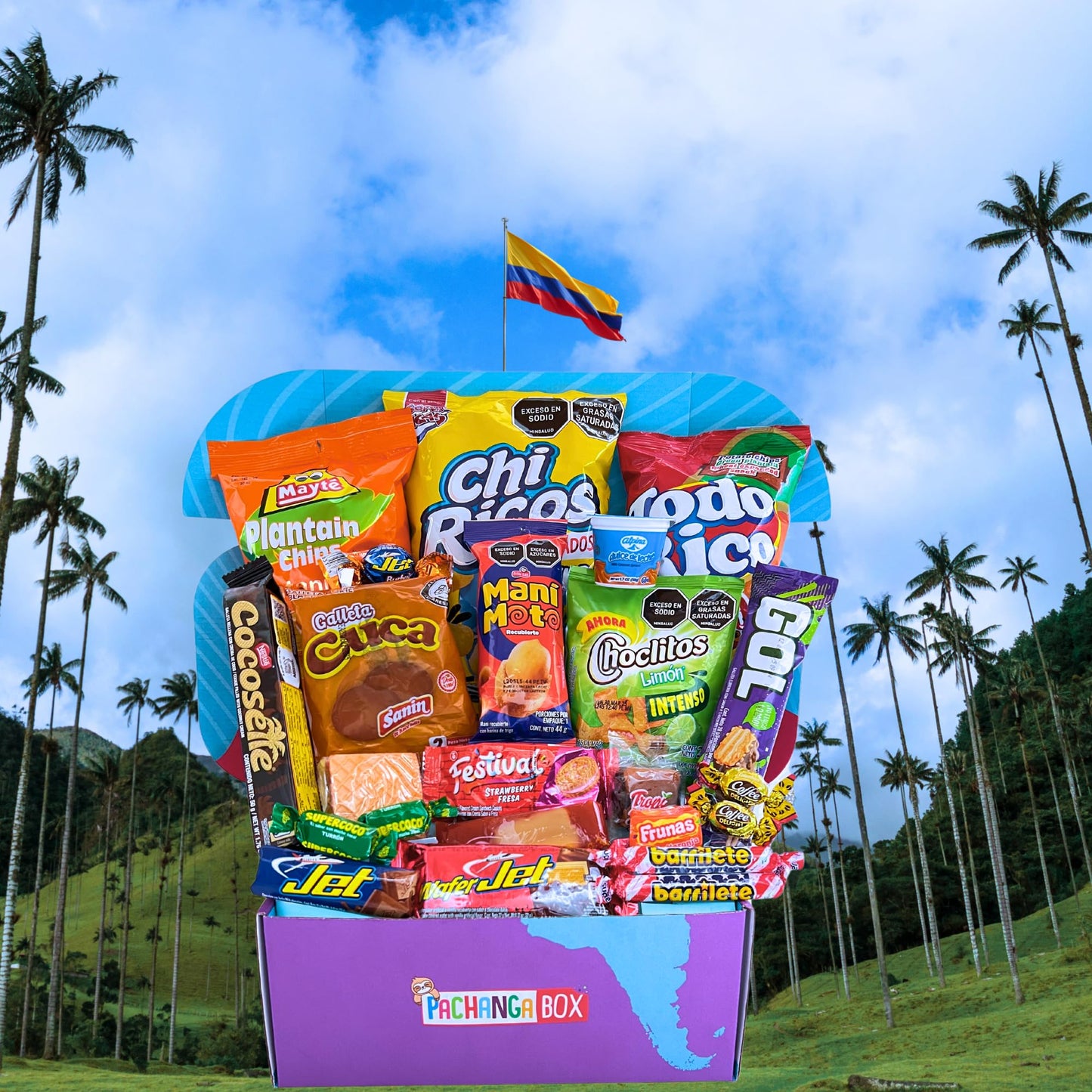 Pachanga Box International Colombia Snack Box - Perfect Mother's Day Gift with Tasty Hispanic & Latin American Treats