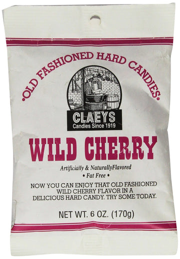Claey'S, Old Fashioned Hard Candy Wild Cherry, 6 Ounce Bag