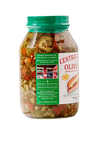 Central Grocery Olive Salad - 32 Oz (Pack Of 2) Perfect For Muffulettas, Sandwiches, Pizza Toppings, Pastas, Hot Dog Topper, Sal