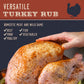 Dennymikes Turkey Lurkey Poultry Seasoning Bbq Rub, Low Sodium Seasoning & Gluten-Free Gourmet Chicken Herbs, Spices & Seasonings For Roasting, Brining, Smoky Aroma, & Grilling, 7 Oz
