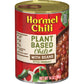 HORMEL Chili Plant-Based Chili With Beans (Pack of 12)  14 oz  22g Protein per Serving  Gluten-Free  Egg-Free  Dairy-Free  No Artificial Flavors Added- Great for Bowls  Dips  Hot Dogs and Appetitizers