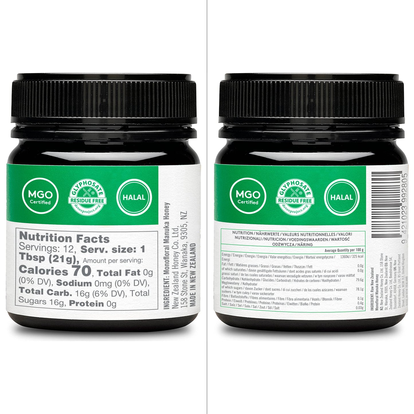 New Zealand Honey Co. Raw Manuka Honey Umf 28+ | Mgo 1450+, Umf Certified / 8.8Oz
