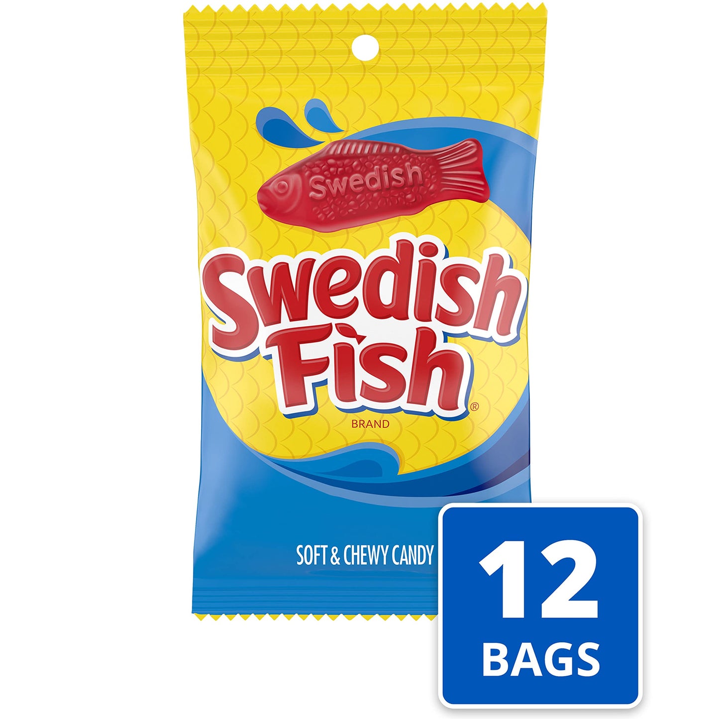 Swedish Fish Soft & Chewy Candy, Bulk Candy, 12-8 Oz Bags