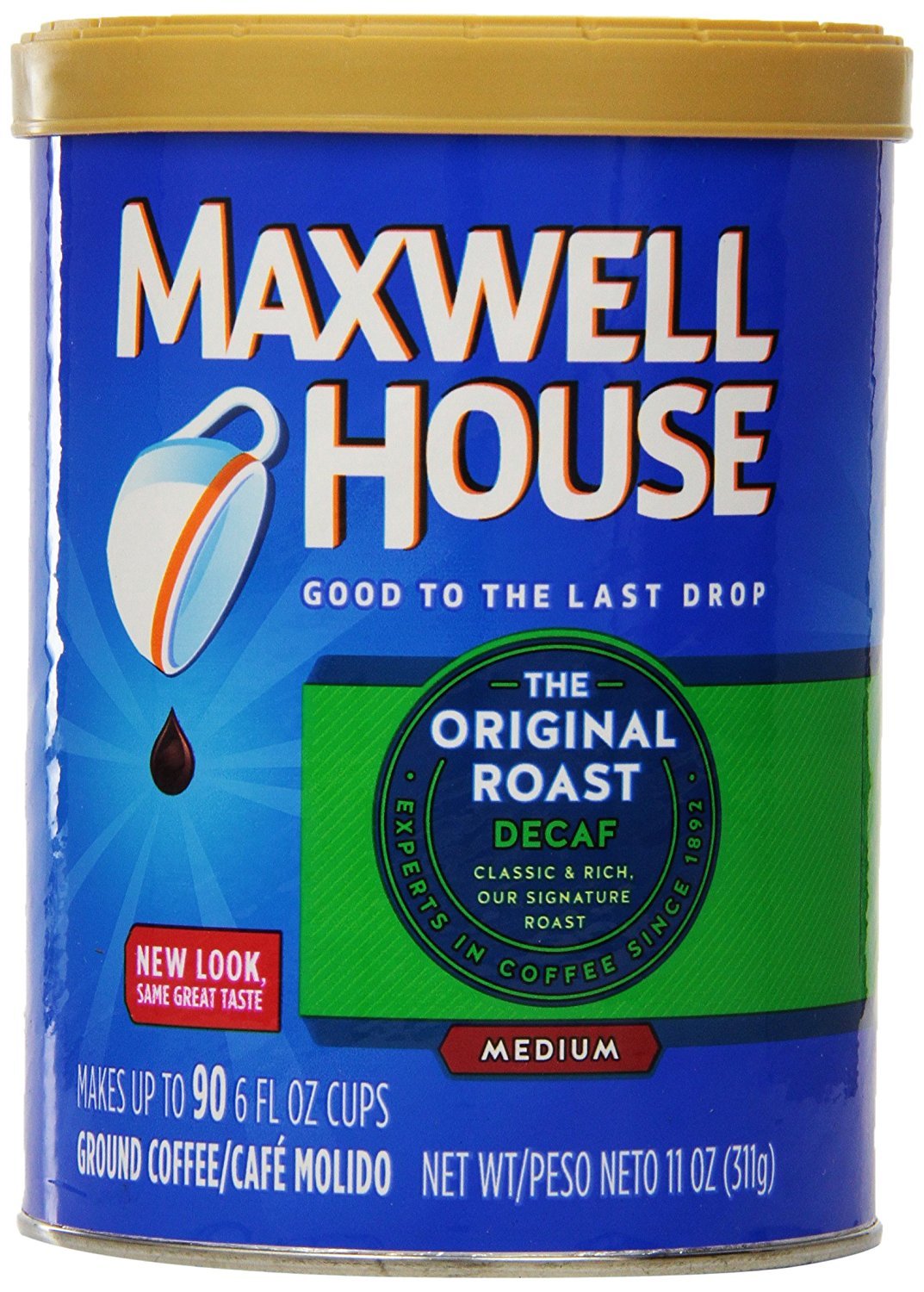 MAXWELL HOUSE Original Roast Decaf Ground Coffee, 11 oz, Model 4300002923