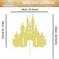 EONNCNT Castle Cake Topper - Gold Glitter, Cardboard, 6.3x8.7 for Birthday Parties and Baby Showers