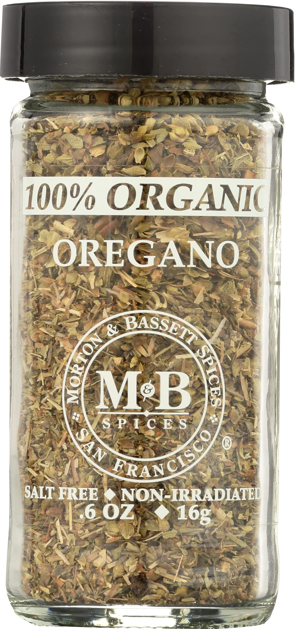Morton & Bassett Organic Oregano - Bold Flavor for Italian, Greek & Mexican Cuisine - 0.6 oz Jar - Gluten Free, Non-GMO