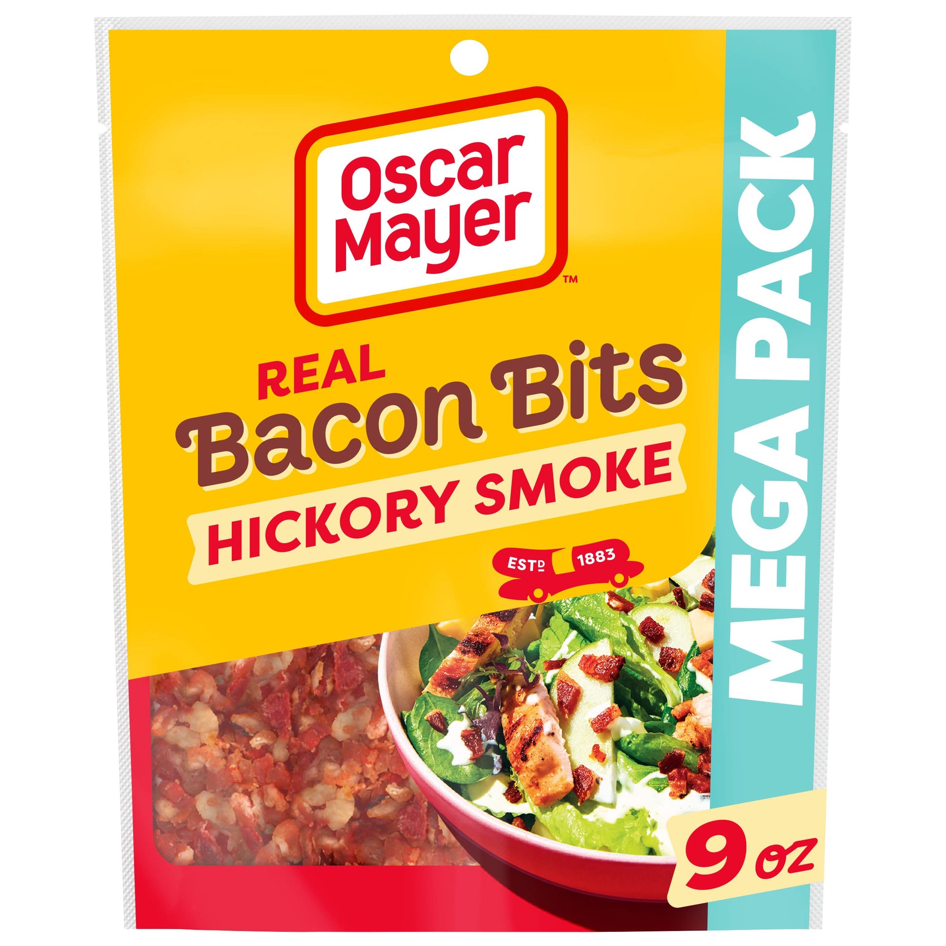 Oscar Mayer Real Bacon Bits Mega Pack (9 oz Bag, 2-2.5 Cups of Bacon Pieces)