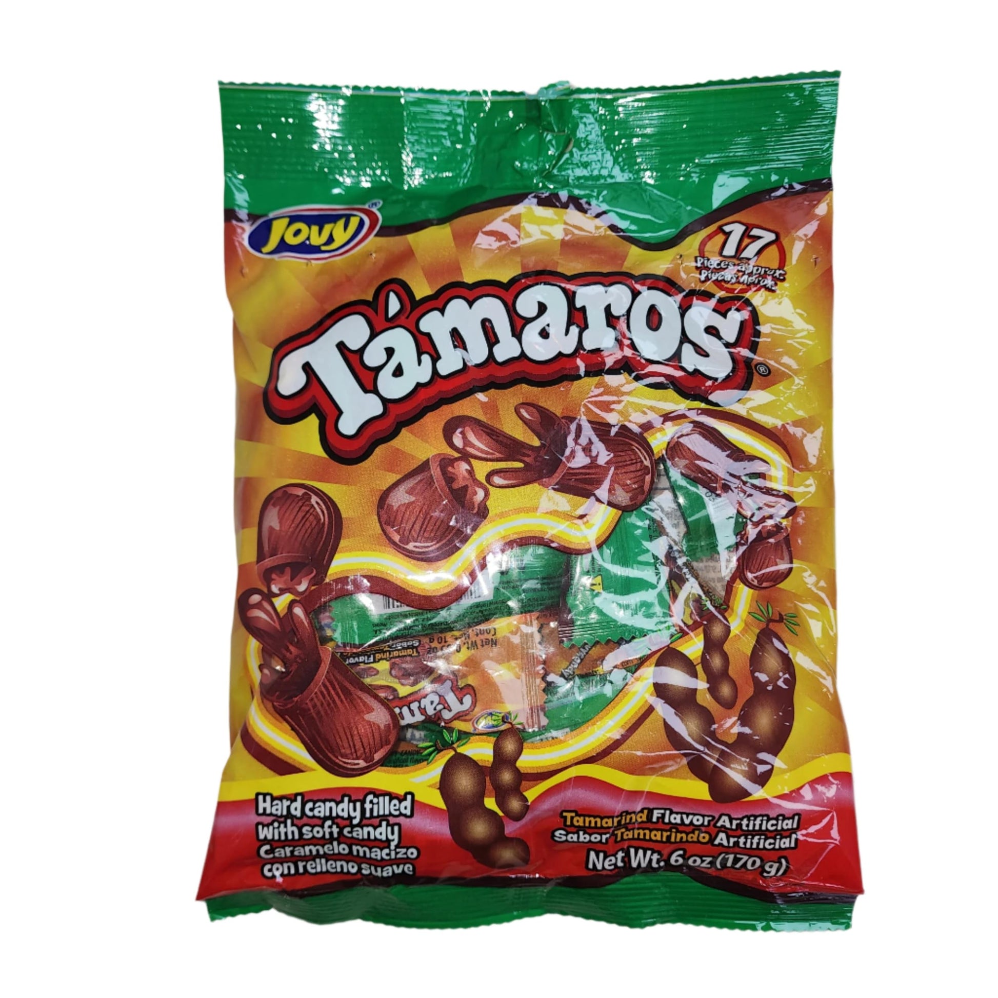 Jovy Tamaros Tamarind Flavored Candy | 6oz Bag | Mexican Candy