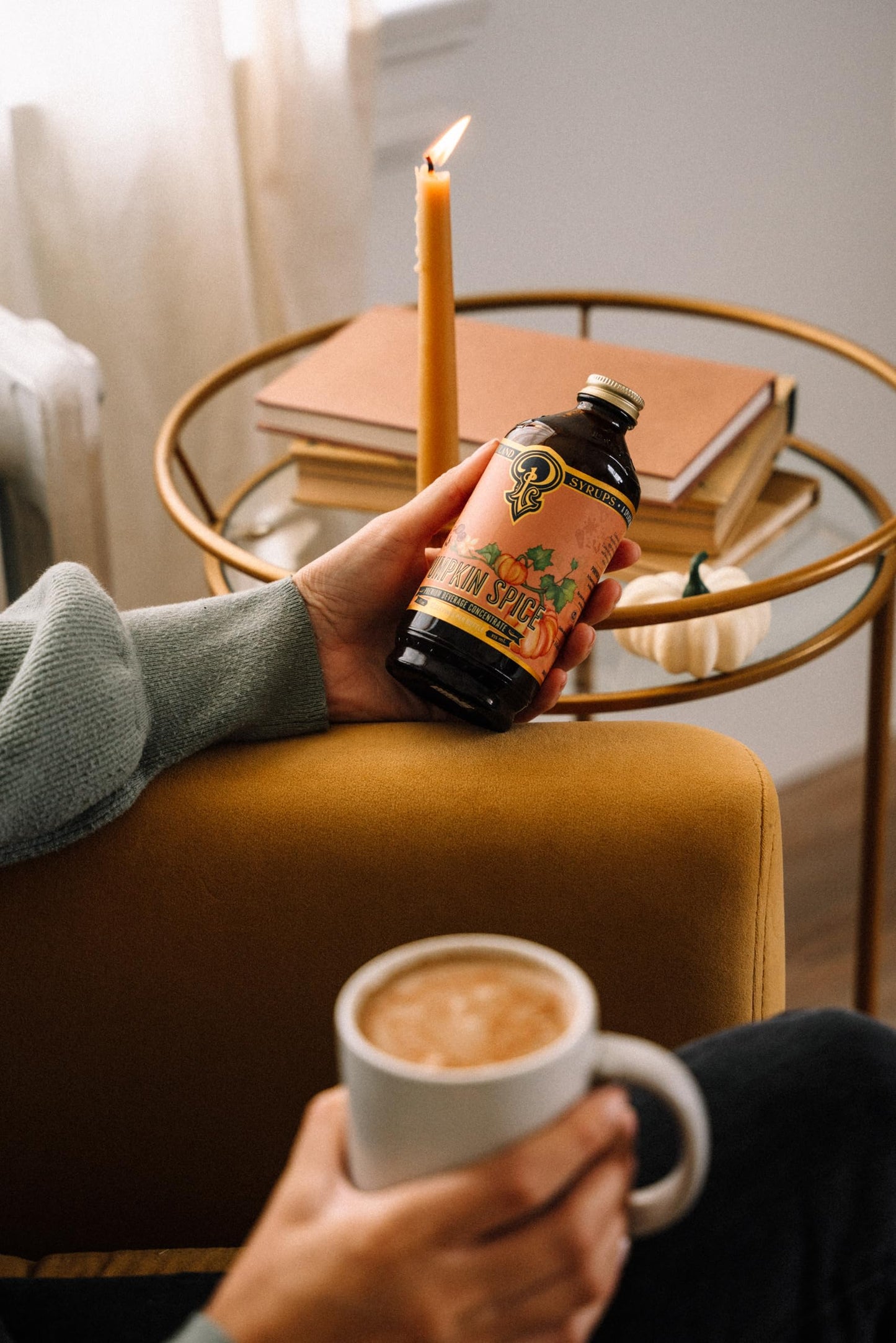 Portland Syrups Pumpkin Spice Syrup - Organic Coffee Syrup for Lattes & Baking - 12 oz Bottle