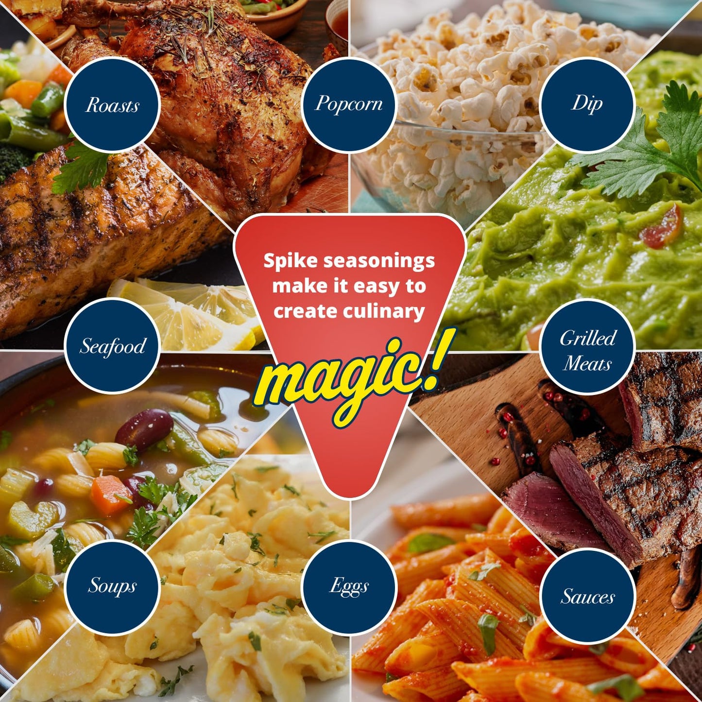 Spike Seasoning, Original Gourmet Magic Seasoning Salt Blend - Seasonings and Spices for Cooking, Popcorn Seasoning, All-Purpose