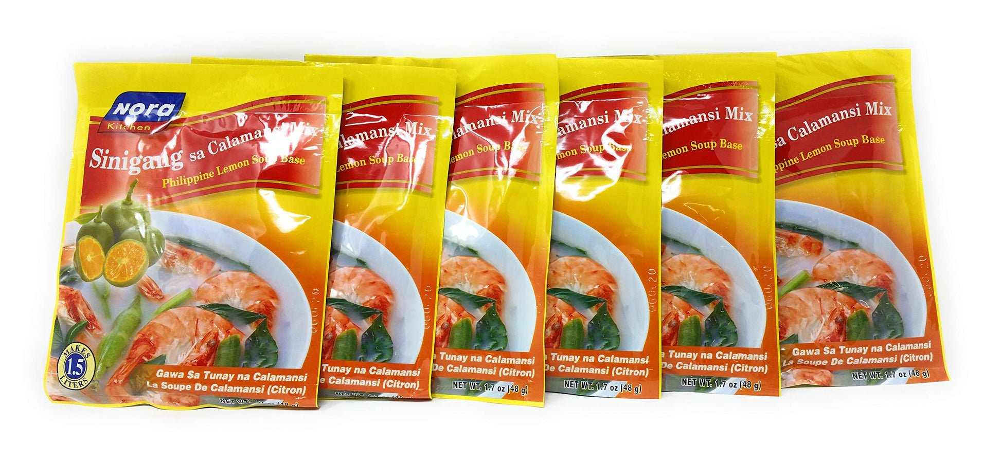 Nora Kitchen Sinigang Sa Calamansi Mix - Philippine Lemon Soup Base - 6 Pack