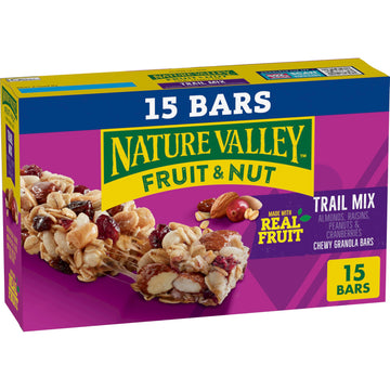 Nature Valley Chewy Fruit And Nut Granola Bars, Trail Mix, 15 Bars, 18 Oz