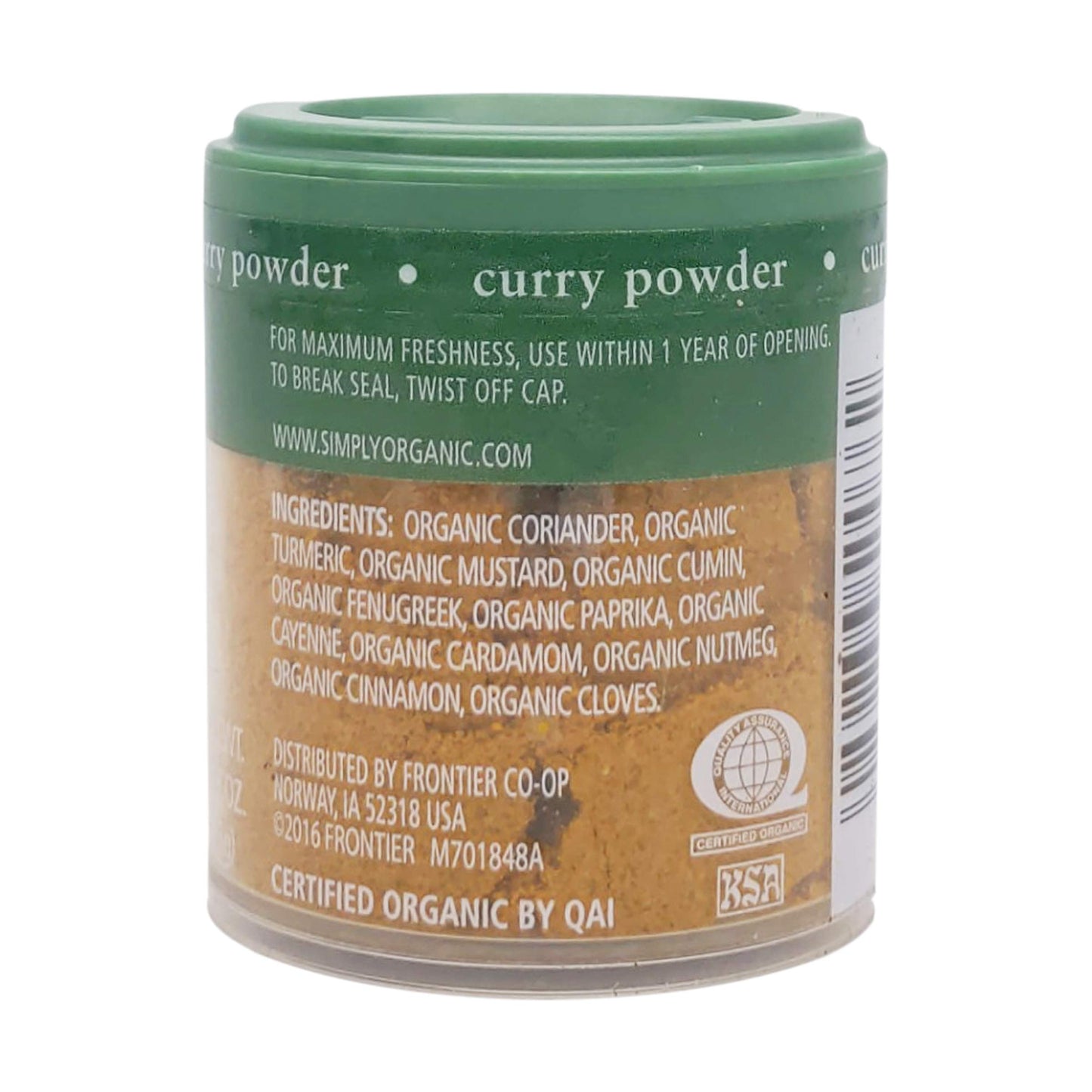 Simply Organic Curry Powder, Certified Organic | 0.53 Oz | Pack Of 6