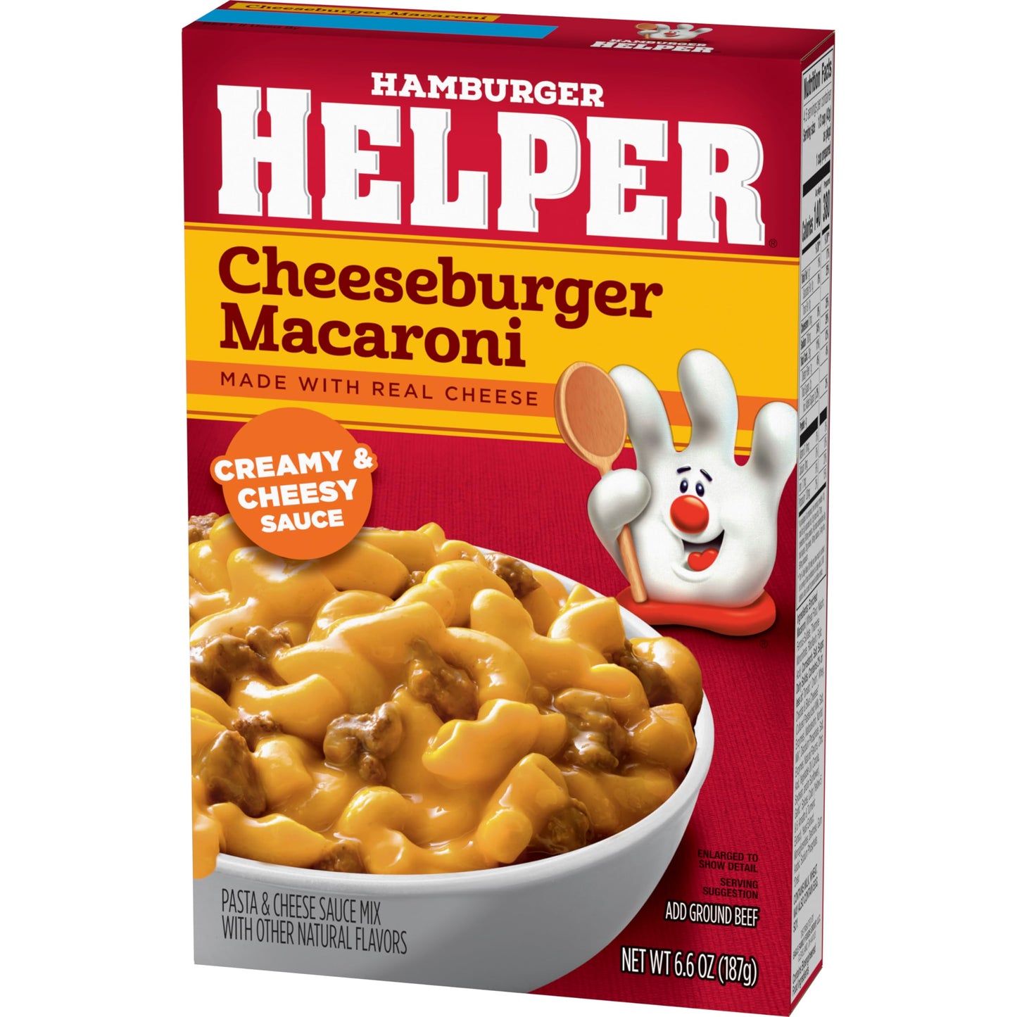 Hamburger Helper Cheeseburger Macaroni, 6.6 Ounces, 12 Per Case.